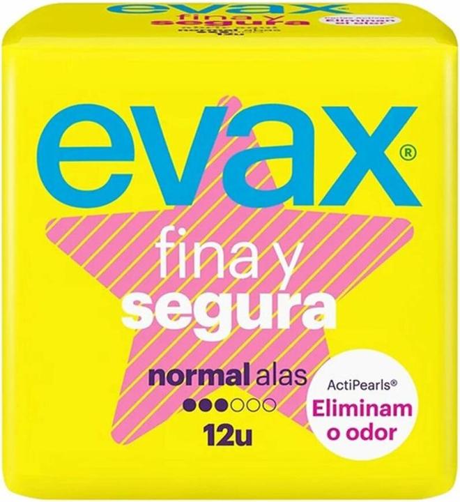 Immagine prodotto Evax Fina & Segura assorbenti igienici normali con ali (12 pezzi) (Lozione per il lavaggio intimo)