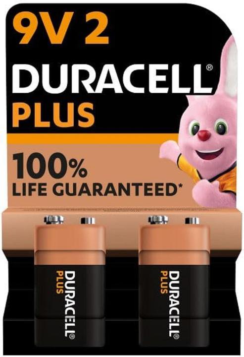 Duracell Plus Power (2 pcs, 9V Block, 580 mAh)