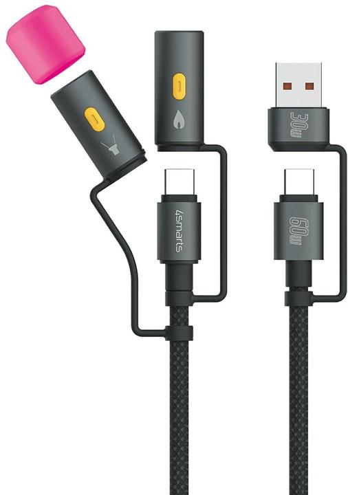 Actual product image 4smarts 4in1 USB-C cable set Explorer (1 m, USB 2.0, 60 W)