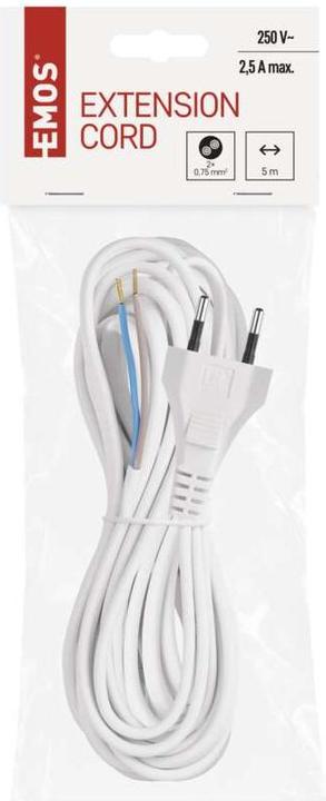 Actual product image Emos Connecting cable H03VVH2-F 2 x 0.75 mm white 5 m (S15275) (5 m)