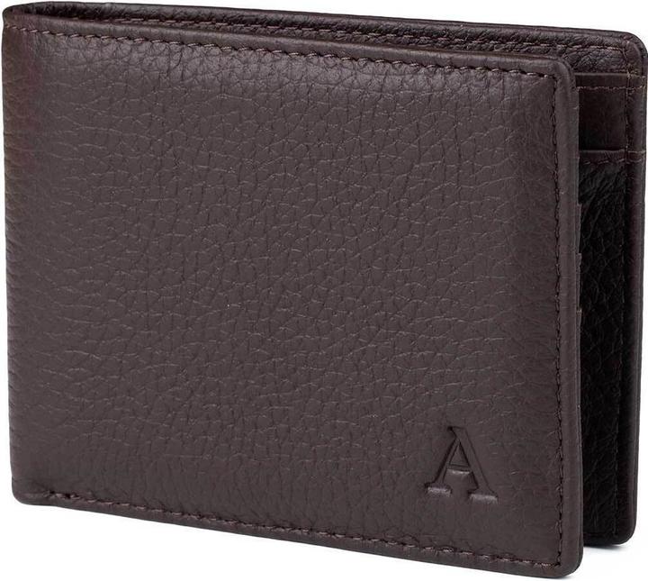 Aarni Deer leather wallet with coin pocket, dark brown