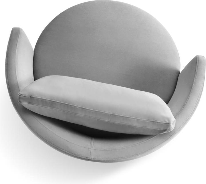 Image du produit Micadoni Fauteuil Pivotant en Velours, "Bliss", 1 Place, 92x92x75 Fabriqué en Europe