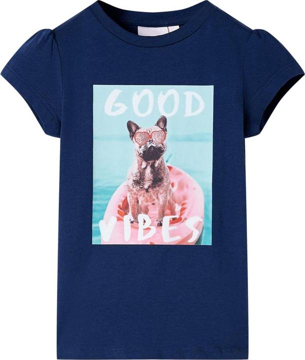 VidaXL Kinder-T-Shirt Marineblau 92,Material: 95 % Baumwolle. 5 (92)