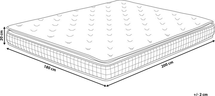 Actual product image Beliani Charm (180 x 200 cm, Foam core)