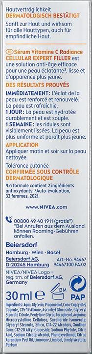 Produktbild NIVEA Cellular Expert Filler Vitamin C Radiance Serum (30 ml)