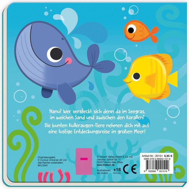 Actual product image Pappenbuch mit Kulleraugen Mein Kulleraugenbuch Meerestiere (German, Trötsch Verlag GmbH & Co KG, 2023)