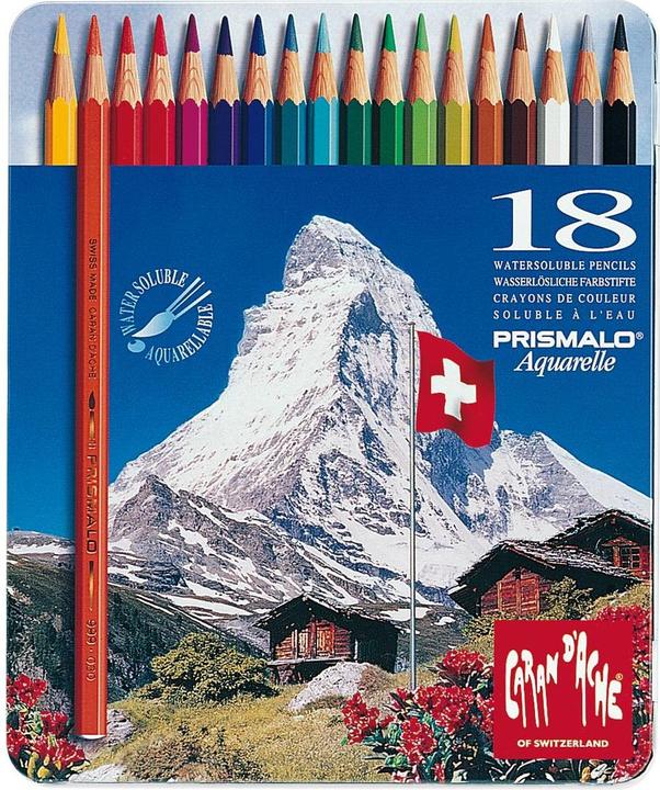 Actual product image Caran d'Ache Prismalo Aquarelle Metallschachtel (Multicoloured, 18 x)