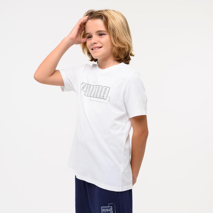 Actual product image Decathlon T-Shirt Kinder Baumwolle - Print weiss (164)