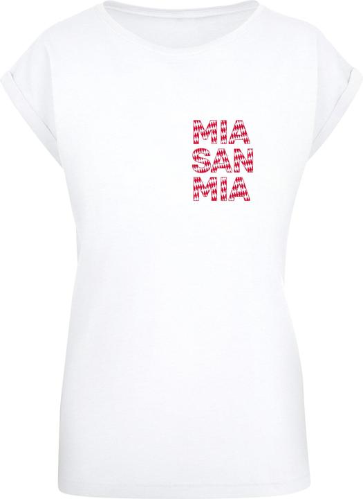 FC Bayern München Ladies MSM Outline Red Extended Shoulder Tee - 113315 (L)