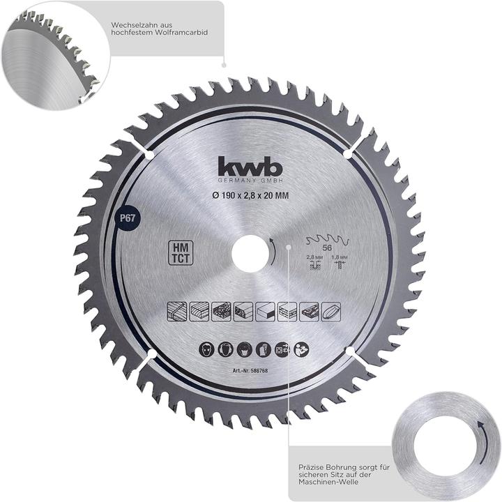 Actual product image kwb Carbide circular saw blade