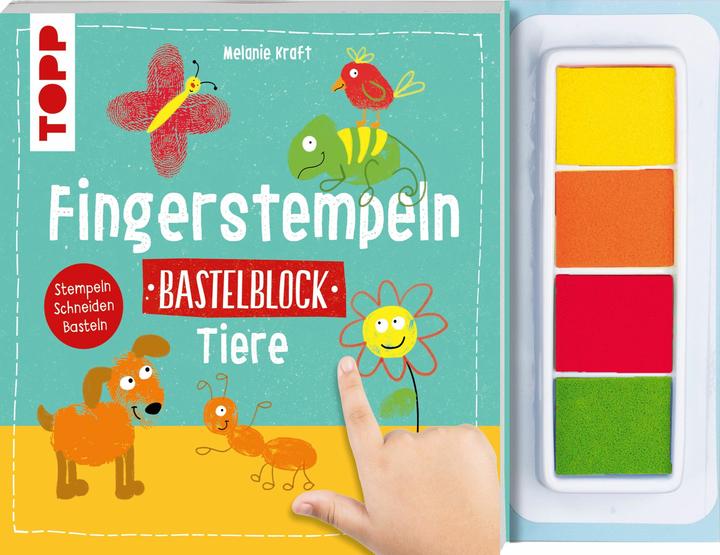 Fingerstempeln Bastelblock: Tiere