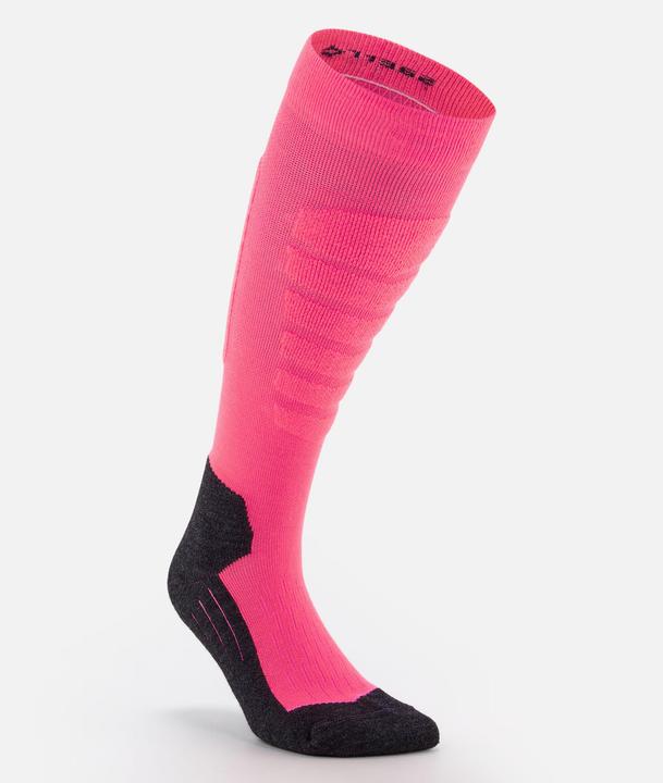 Actual product image Wedze Skisocken Snowboardsocken Erwachsene - 100 schwarz/neonpink (43, 46)