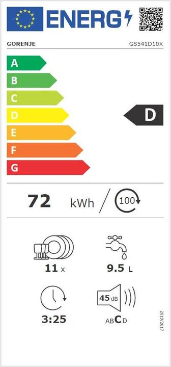 Energie-Label Gorenje GS 541D10 X