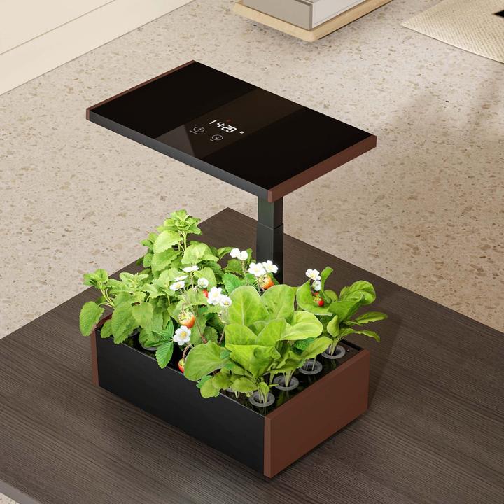Actual product image Wiltec Indoor garden system brown Herb garden Mini garden for indoors LED