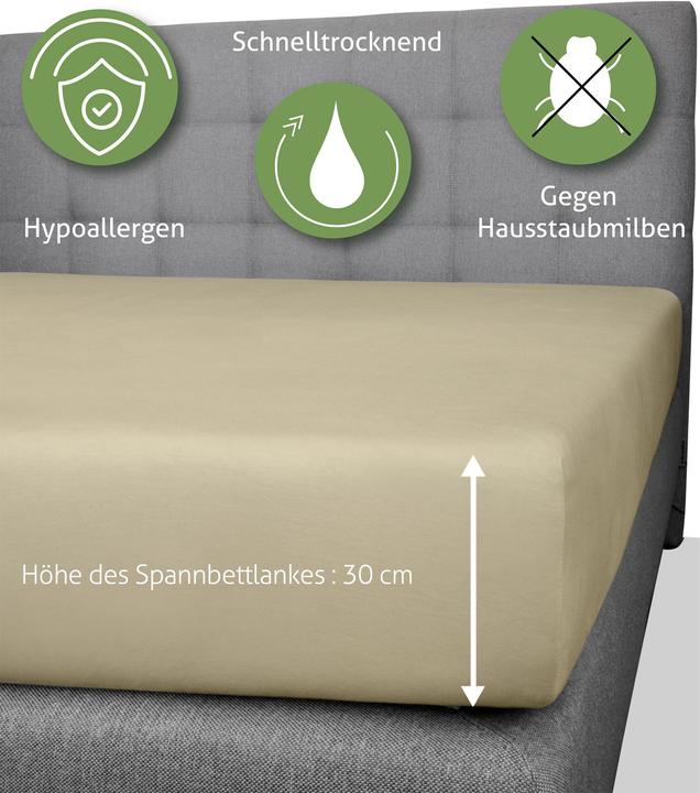 Produktbild Aspero Bambus Spannbettlaken Macau (180 x 200 x 30 cm)