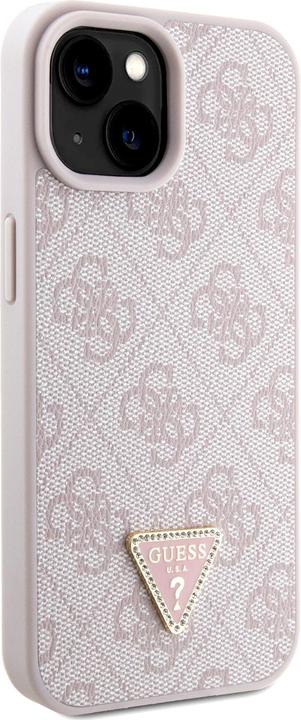 Produktbild Guess GUHCP15SP4TDSCPP iPhone 15 6.1" różowy/pink hardcase Crossbody 4G Metal Logo (Apple iPhone 15)