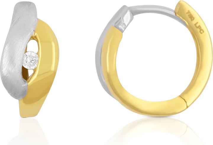 Muau Creolen (750, 18 K Gelbgold, Weissgold)
