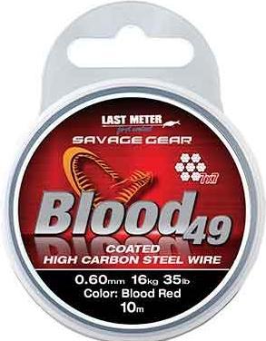 Actual product image Savage Gear SG Blood49 0.60mm 16kg 35lb Coated Red 10m