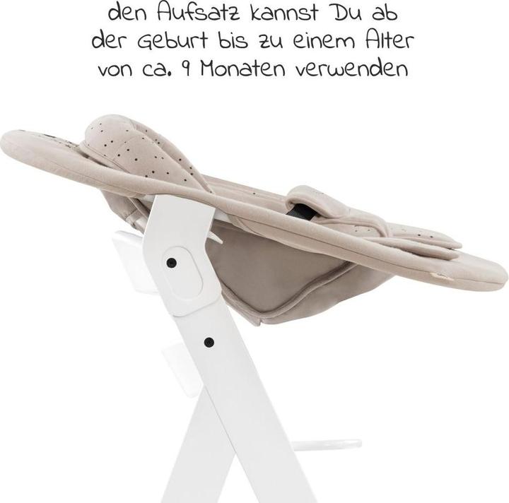 Actual product image Hauck Highchairs Alpha Plus White Newborn Set Pooh Beige - 4 pcs. (Highchair)