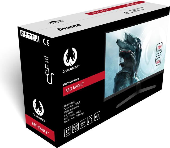 Productafbeelding iiyama 2766HSU-B1 2xHDMI+DP+USB gebogen (1920 x 1080 Pixels, 27")