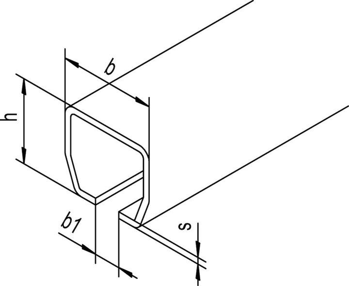 Image du produit Helm Rail de roulement Profil 500 Acier galvanisé, jaune Portes coulissantes