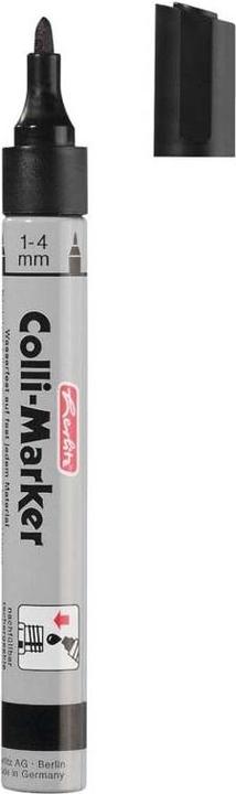 Produktbild Herlitz Permanent-Marker Colli 1-4 mm, 1 Stück, Schwarz (Schwarz, Weiss, 4 mm, 1 x)