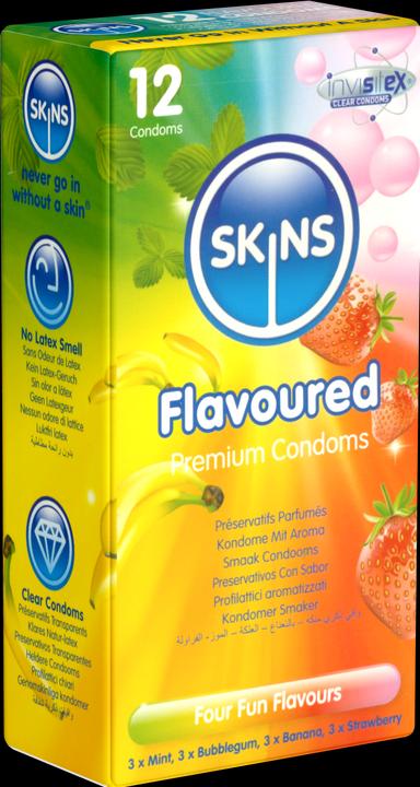 Actual product image Skins Condom Flavours 12 Pack (12 pcs.)