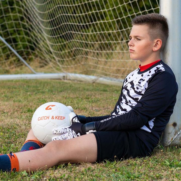 Produktbild Catch & Keep Fussballhandschuhe Kralle Splash Gr. 4 Weiss Torwart Keeper Goalie Handschuhe (4)