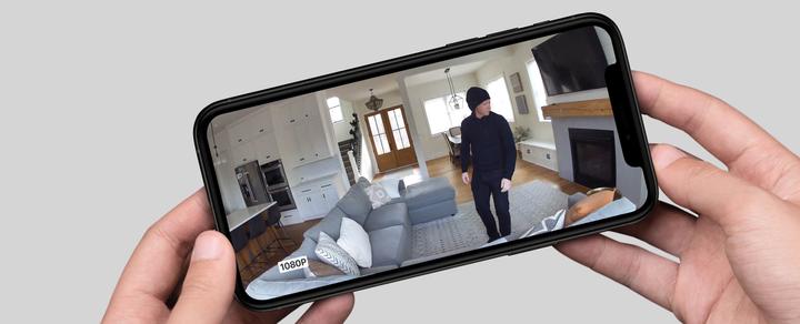 Produktbild Arlo Essential Indoor Kamera, schwarz (1920 x 1080 Pixels)