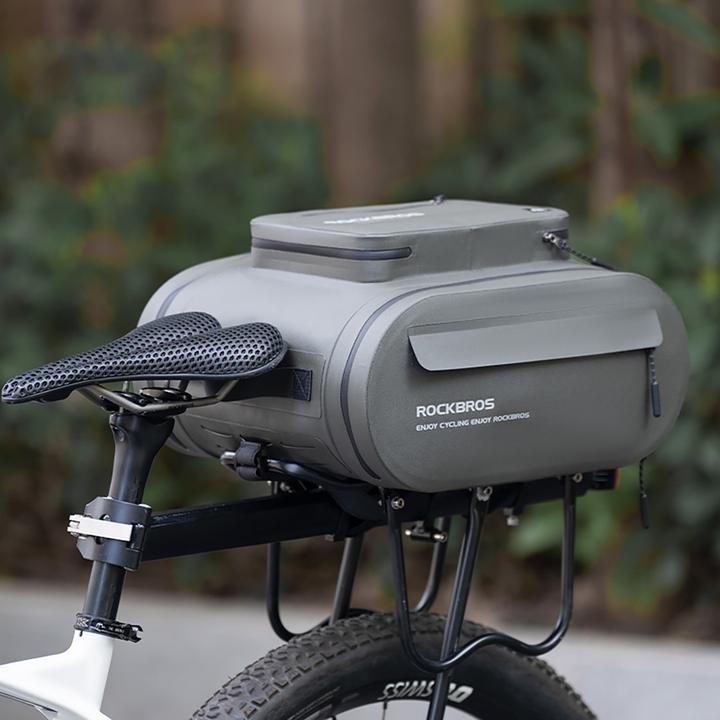 Produktbild Rockbros waterproof bike pannier, for trunk, capacity 14l - gray (14 l, Gepäckträgertasche)