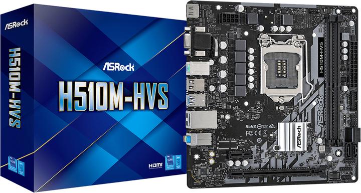 Actual product image AsRock MB -HVS -ATX DDR4 (LGA 1200, Intel H510, mATX)