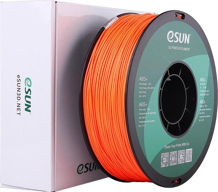 Actual product image eSUN ABS+ 1.75mm Orange 1kg 3D Filament (ABS, 1.75 mm, 1000 g, Orange)