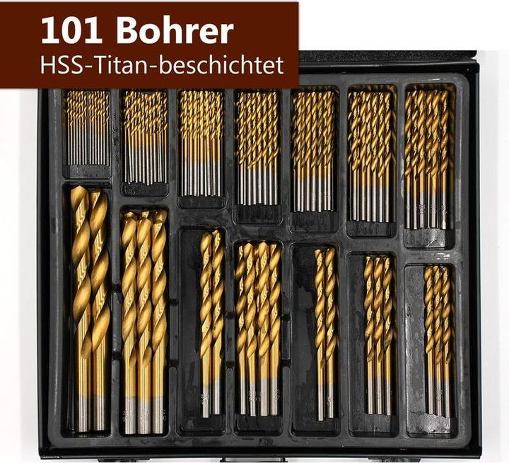 ProPlus Bohrer Set Drill Set Bohrwerkzeug-Kit Bit Koffer Bohrzubehör-Set (1.5 mm, 2.5 mm, 3 mm, 3.5 mm, 4 mm, 4.5 mm, 6.0 mm, 2.0 mm, 5.5 mm, 6.5 mm, 8 mm, 10 mm, 3.2 mm, 5.0 mm)