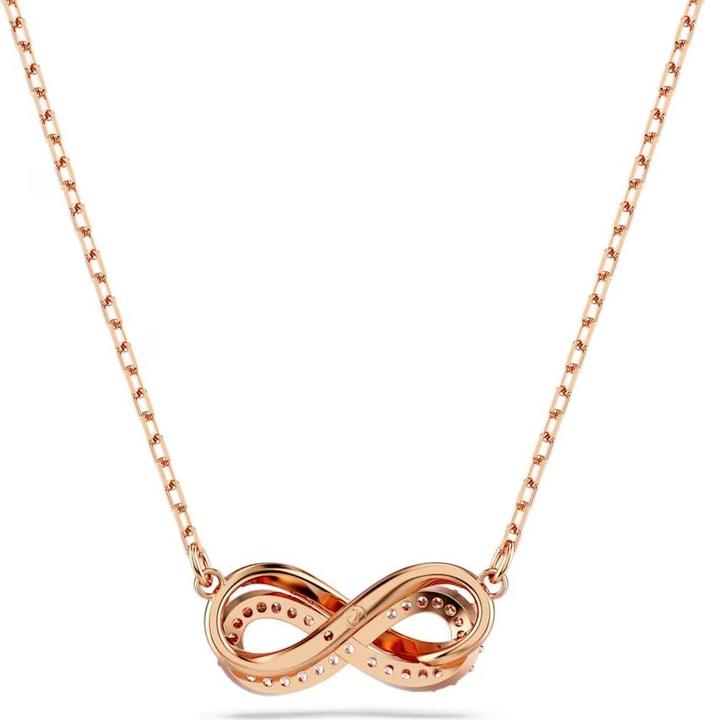 Produktbild Swarovski Hyperbola Halskette Pavé Unendlichkeit Weiss Roségold (Swarovski Metall, 38 - 45 cm)