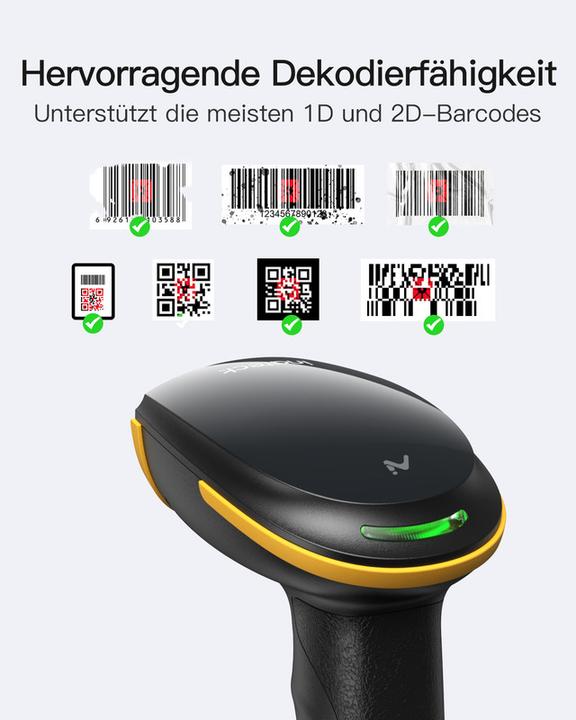 Produktbild Inateck Barcodescanner 36 black (BCST-36 black) (2D-Barcodes, 1D-Barcodes)