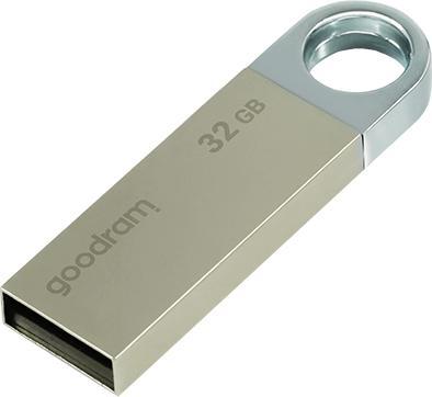 Produktbild Goodram 32GB USB 2.0 - 32 GB - USB Typ-A - 2.0 - 20 MB/s - Drehring - Schwarz - Silber (32 GB, USB-A)