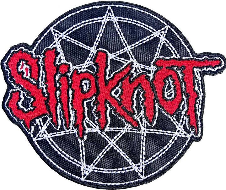 Produktbild Slipknot gewebter Stoff Aufnäher zum Aufbügeln Logo Over Nonogram Polyester