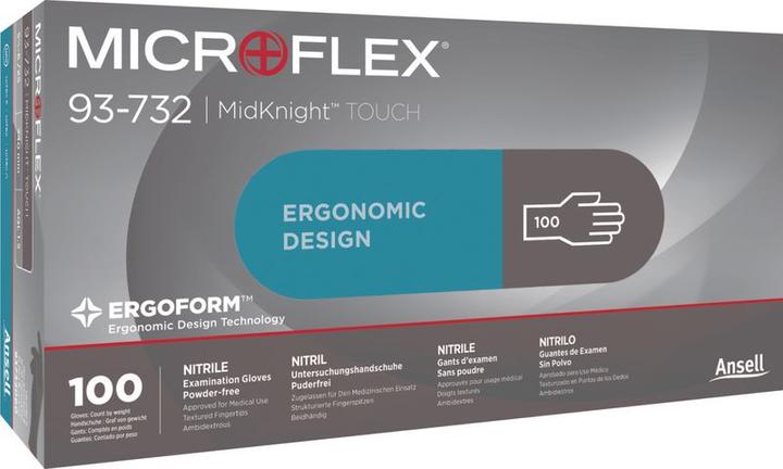 Produktbild Ansell Einweg-Nitril-Handschuhe MicroFlex® MidKnight™ Touch 93-732 (XL)