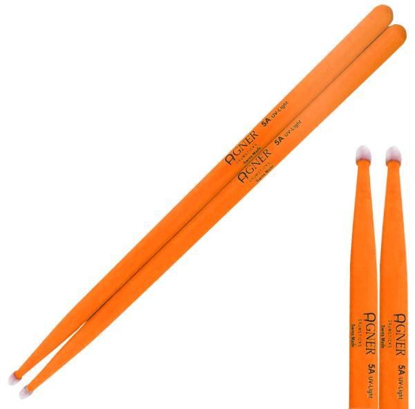 Actual product image Agner 1 pair of 5 A UV Light Sticks in orange (Drum set)