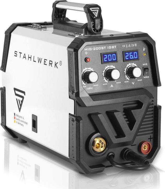 Actual product image Stahlwerk Welding machine MIG MAG 200 ST IGBT shielding gas with 200 amps MMA E-Hand