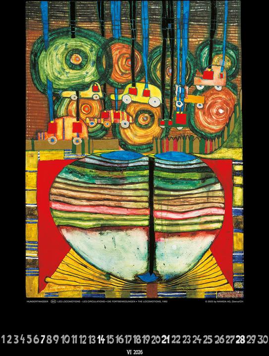 Produktbild Hundertwasser Art Calendar 2026 (44 x 34 cm, Harter Einband, Deutsch)