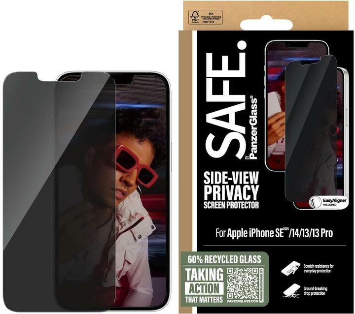 Produktbild PanzerGlass SAFE. Privacy Screen Protector (1 Stück, Apple iPhone 14, Apple iPhone 13, Apple iPhone 16e, Apple iPhone 13 Pro)