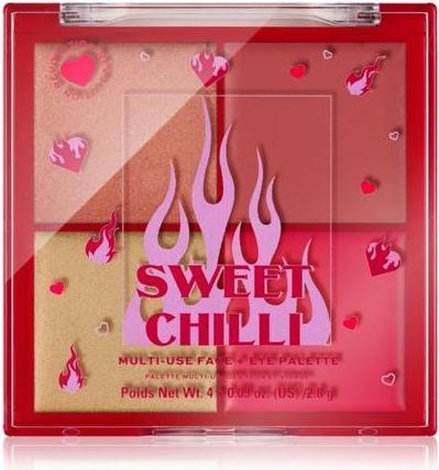 Actual product image I Heart Revolution Sweet Chilli Blush & Highlight Quad palette 4x0.9 g