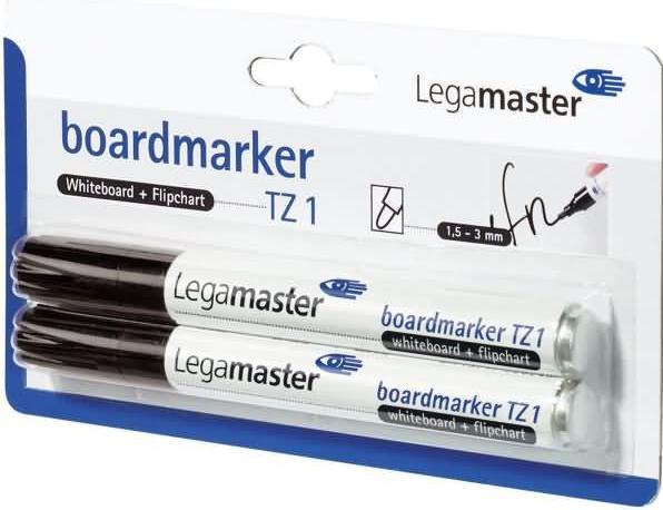 Produktbild Legamaster Whiteboardmarker TZ1 (Schwarz, Weiss, 3 mm, 2 x)