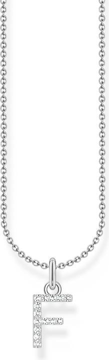 Thomas Sabo Kette mit Buchstaben-Anhänger F Silber (925 Sterlingsilber, 38 - 45 cm)