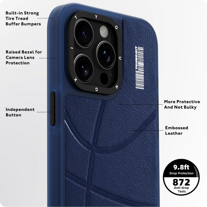 Produktbild Youngkit Hülle Passionate Backboard Leather Case mit Magsafe (Apple iPhone 15 Pro)