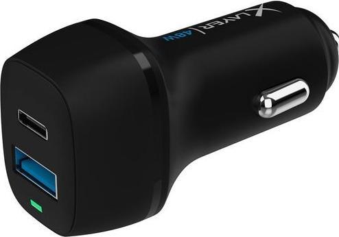 Xlayer USB/USB Type-C car charger (48W), black