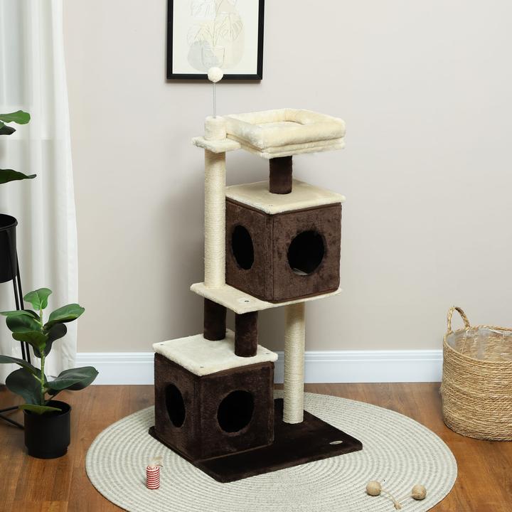 Immagine prodotto Jamb Kratzbaum (107 cm, Beige, Bianco crema, Marrone scuro)
