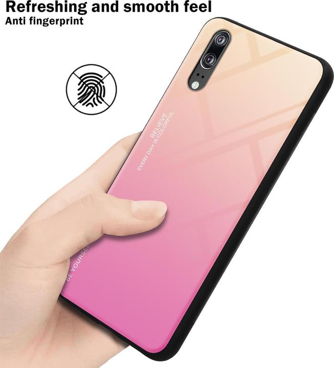 Produktbild Cadorabo TPU 2 Farben Glas Cover (Cubot P20)