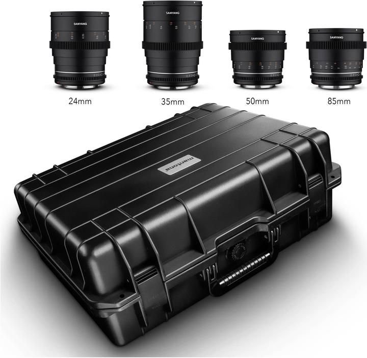 Produktbild Samyang MF 24/35/50/85 MK2 VDSLR Kofferset Sony E (Sony E, Vollformat)